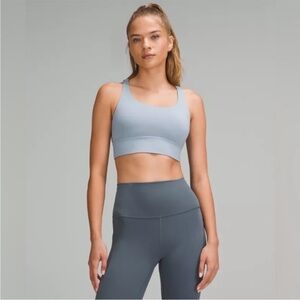 Lululemon Energy Longline Bra - Concrete Blue - size 2